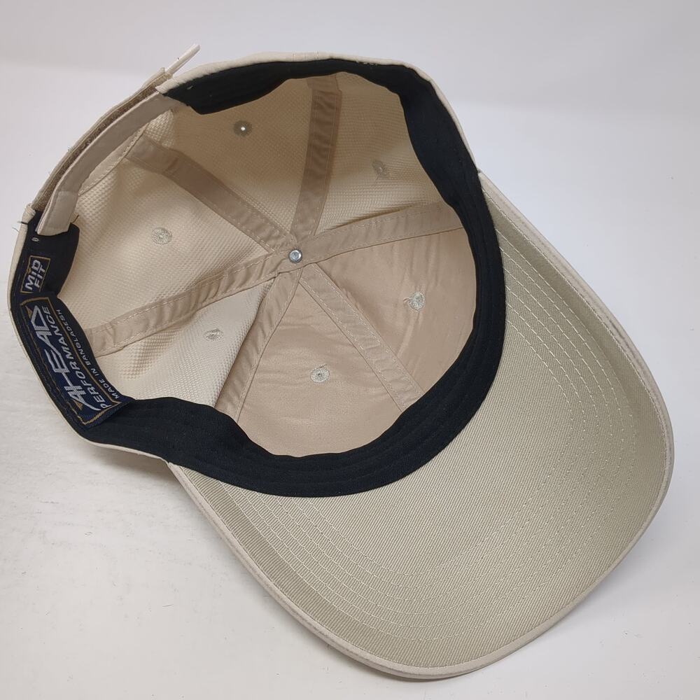 Ahead Performance Strapback Baseball Cap Beige On… - image 8